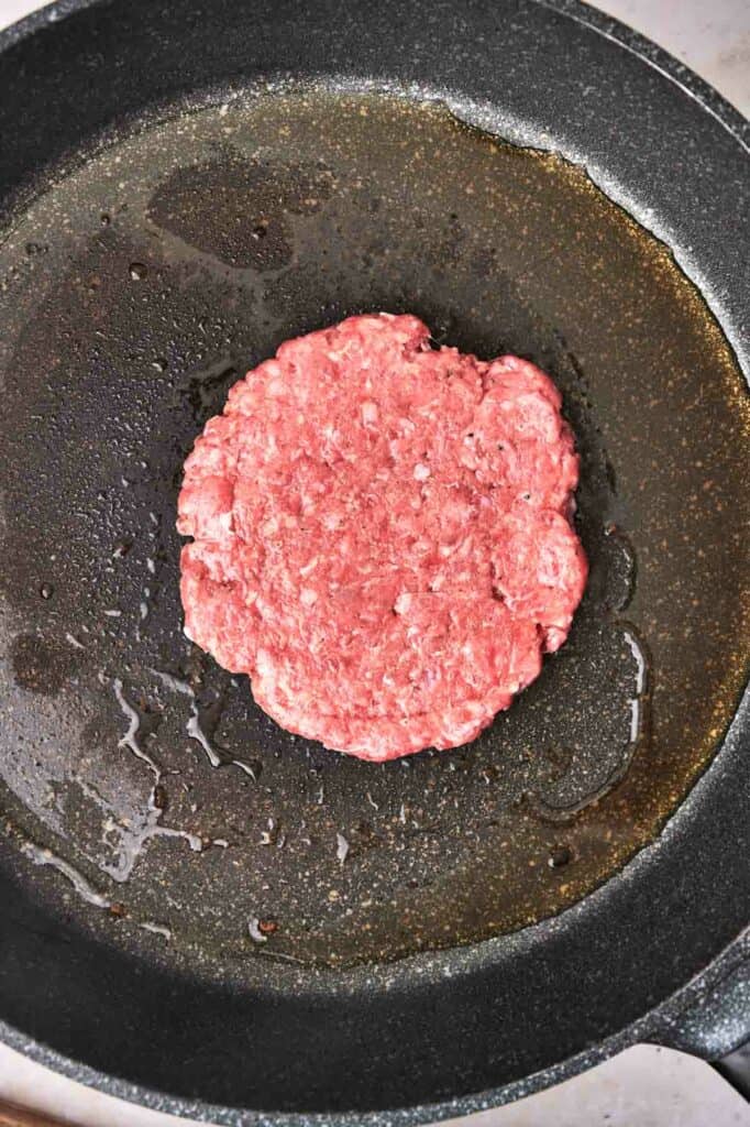smashed ground beef