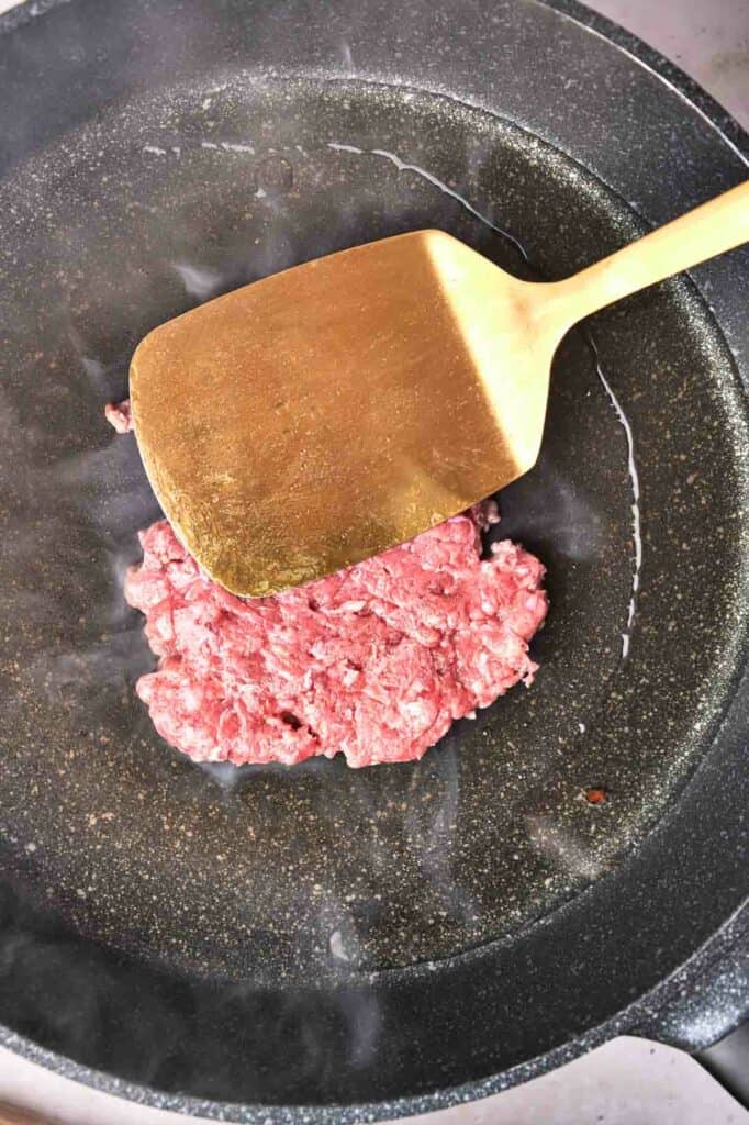 smashed burger patty