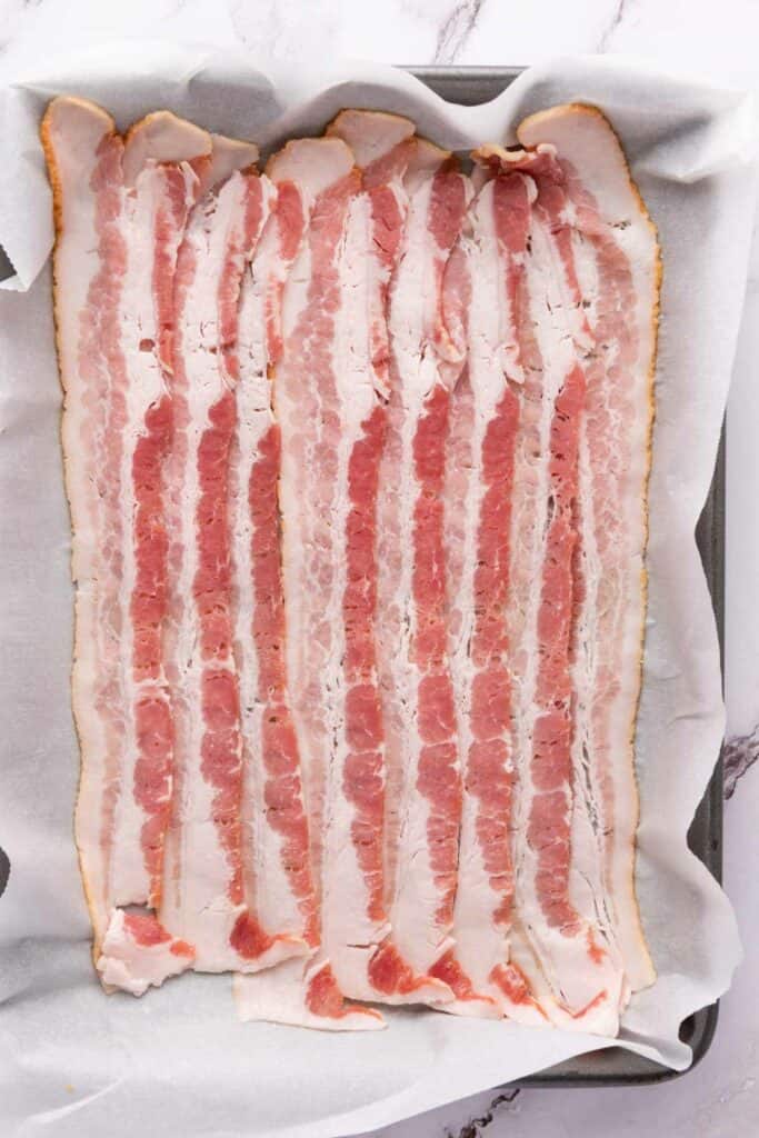 raw bacon strips
